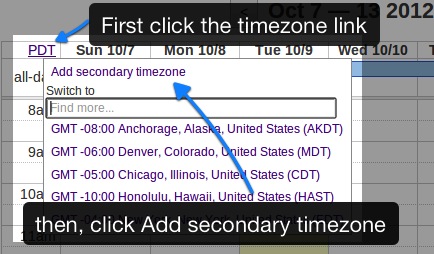 How do I add a second time zone?