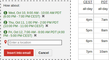 Scheduling meetings across different timezones