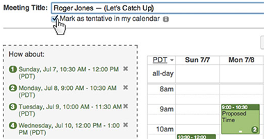 Mark as tentative in my calendar
